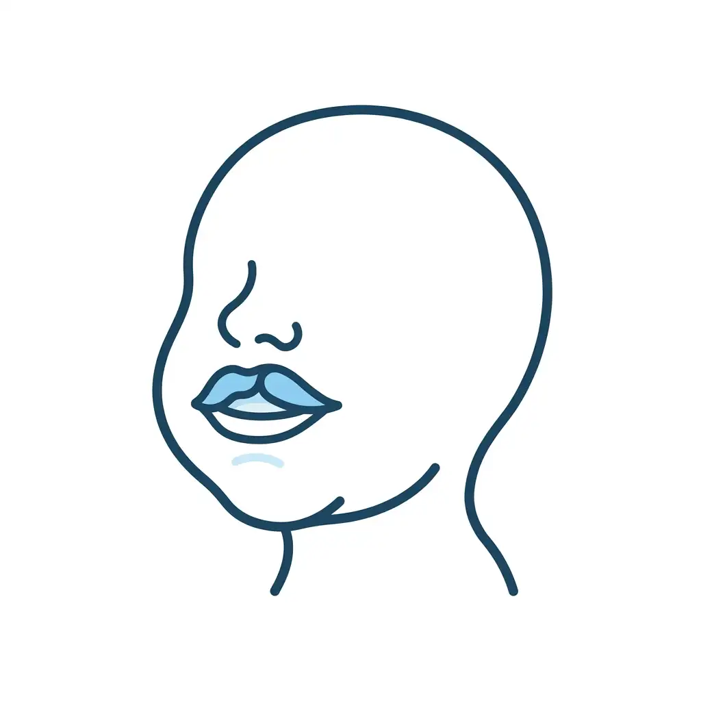 Cleft lip and palate surgery icon